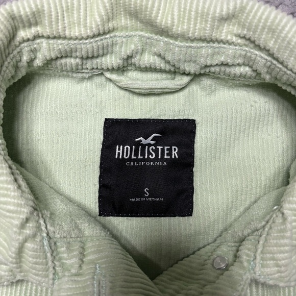 Hollister Jacket Womens Small Corduroy Button Up Shacket Pockets Raw Hem Layers - Picture 3 of 6